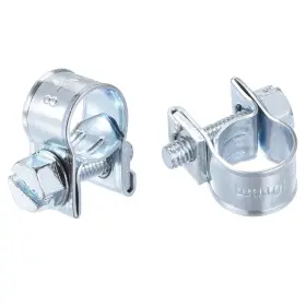 Uxcell 782685385978 10pcs 8-10mm Mini Fuel Injection Hose Clamp Zinc Plated Steel Line