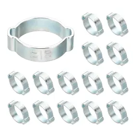 Uxcell 783243987139 24pcs Double Ear Hose Clamp 17-20mm Zinc Plated Steel O Clip Crimp Uxcell 783243987139 24pcs Double Ear Hose Clamp 17-20mm Zinc Plated Steel O Clip Crimp