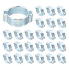 Uxcell 783243988105 36pcs Double Ear Hose Clamp 14-17mm Zinc Plated Steel O Clip Crimp Uxcell 783243988105 36pcs Double Ear Hose Clamp 14-17mm Zinc Plated Steel O Clip Crimp
