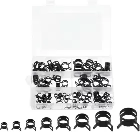 Uxcell A23051900ux0185 80pcs Spring Band Hose Clamps Assortment Silicone Vacuum Pipe Clamp 7mm 9mm