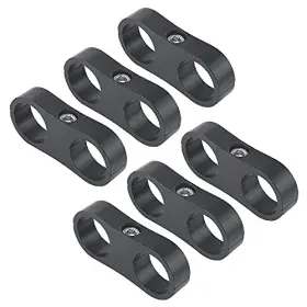 Wgcd An4681012 6 Pcs Hose Separator Clamp Aluminum Fuel Line Mounting Clamps For 1/2 8an