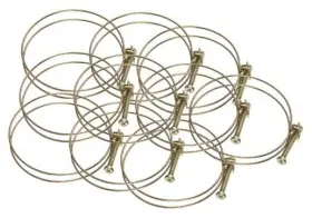 Woodstock International Inc 754001003538 D4349 Wire Hose Clamp 4-inch 10-pack
