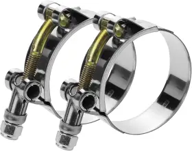 Wysiwyka01 313028236277 2 Pack 3.5 Inch T-bolt Hose Clamps 304 Stainless Steel Turbo Intake Clamp Working