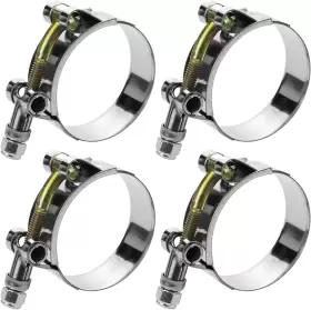 Wysiwyka01 445017499479 4 Pack 1.25 Inch T-bolt Hose Clamps 304 Stainless Steel Turbo Intake Clamp Working