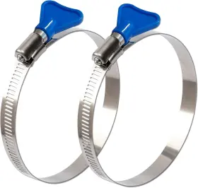 Xm 313017024014 2 Pcs 6 Inch Key Type Worm Gear Hose Clamps 304 Stainless 130 152mm