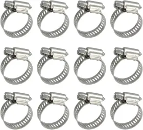 Xrpaowa 610521512229 304 Stainless Steel Hose Clamps 12 Pcs/pack Sae 10 Worm Gear Pipe Xrpaowa 610521512229 304 Stainless Steel Hose Clamps 12 Pcs/pack Sae 10 Worm Gear Pipe