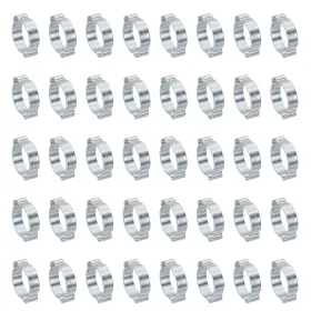 Zaplyte 619668419958 40pack 22-25mm Double Ear Hose Clamp Galvanized Steel O Clip Crimp Rings Zaplyte 619668419958 40pack 22-25mm Double Ear Hose Clamp Galvanized Steel O Clip Crimp Rings