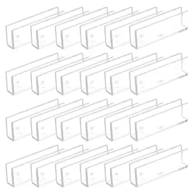 Zaplyte 632702733421 24pcs Plastic Glass Connector 6mm 180 Degree Transparent To Clamp