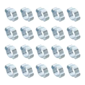 Zaplyte 656320851848 20 Pack 11-13mm Double Ear Hose Clamp Galvanized Steel O Clip Crimp Silver Zaplyte 656320851848 20 Pack 11-13mm Double Ear Hose Clamp Galvanized Steel O Clip Crimp Silver