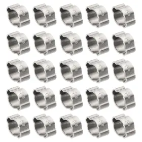 Zaplyte 656320852074 30 Pack 7-9mm Double Ear Hose Clamp 304 Stainless Steel O Clip Crimp Rings