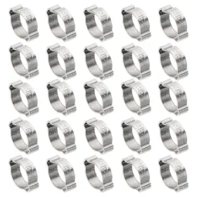 Zaplyte 656320852197 30 Pack 14-17mm Double Ear Hose Clamp 304 Stainless Steel O Clip Crimp Rings