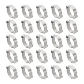 Zaplyte 656320852371 30 Pack 23-27mm Double Ear Hose Clamp 304 Stainless Steel O Clip Crimp Rings