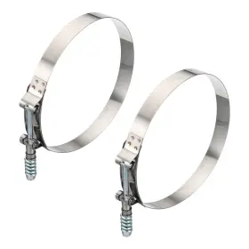 Zaplyte 679134804374 2pack T-bolt Hose Clamps 304 Stainless Steel Clamp For 6 Inch Id
