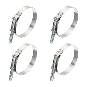 Zaplyte 680811553614 4 Pcs T-bolt Hose Clamps 304 Stainless Steel Clamp For Inch Id