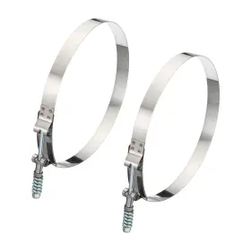 Zaplyte 685821968847 2 X T-bolt Hose Clamps 304 Stainless Steel Clamp For 7 Inch Id