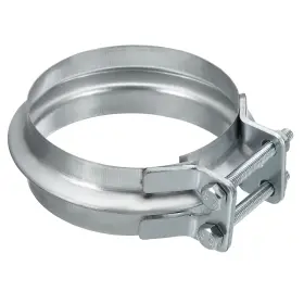 Zaplyte 724117224349 Duct Clamp 3 Inch 80mm V-shape Zinc Plated Iron Pipe
