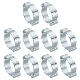 Zaplyte 724117409791 30 Pack 20-23mm Double Ear Hose Clamp Galvanized Steel Crimp Rings