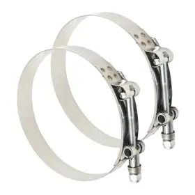 Zreneyfex Rtj2423 2pcs 4inch T-bolt Hose Clamp Range 108-116mm For Id