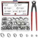 304 Stainless Steel Single Ear Hose Clamps With Pincers Kit 90 Pcs. Fixed Price $27.55.