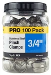 New Apollo Pxpc34100jr Jar Of (100) Stainless Pex Barb Pinch Clamp. Fixed Price $31.69.