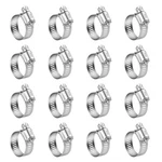 Winl Stainless Steel Hose Clamps - 16 Pack Sae#10 (1/2" 1-1/16"), Metallic. Fixed Price $21.99.