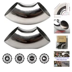 Set Of 2 90 Stainless Steel Mandrel Bend Elbows For Exhaust Systems. Fixed Price $27.19.