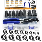 Zdwfdc 140pcs 6-25mm 14 Sizes Spring Black Clamps With Plier. Fixed Price $35.12.